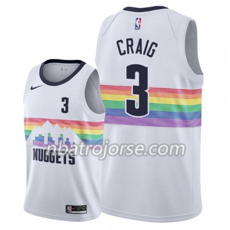 Män Denver Nuggets Tröja Torrey Craig 3 2018-19 Nike City Edition Vit Swingman